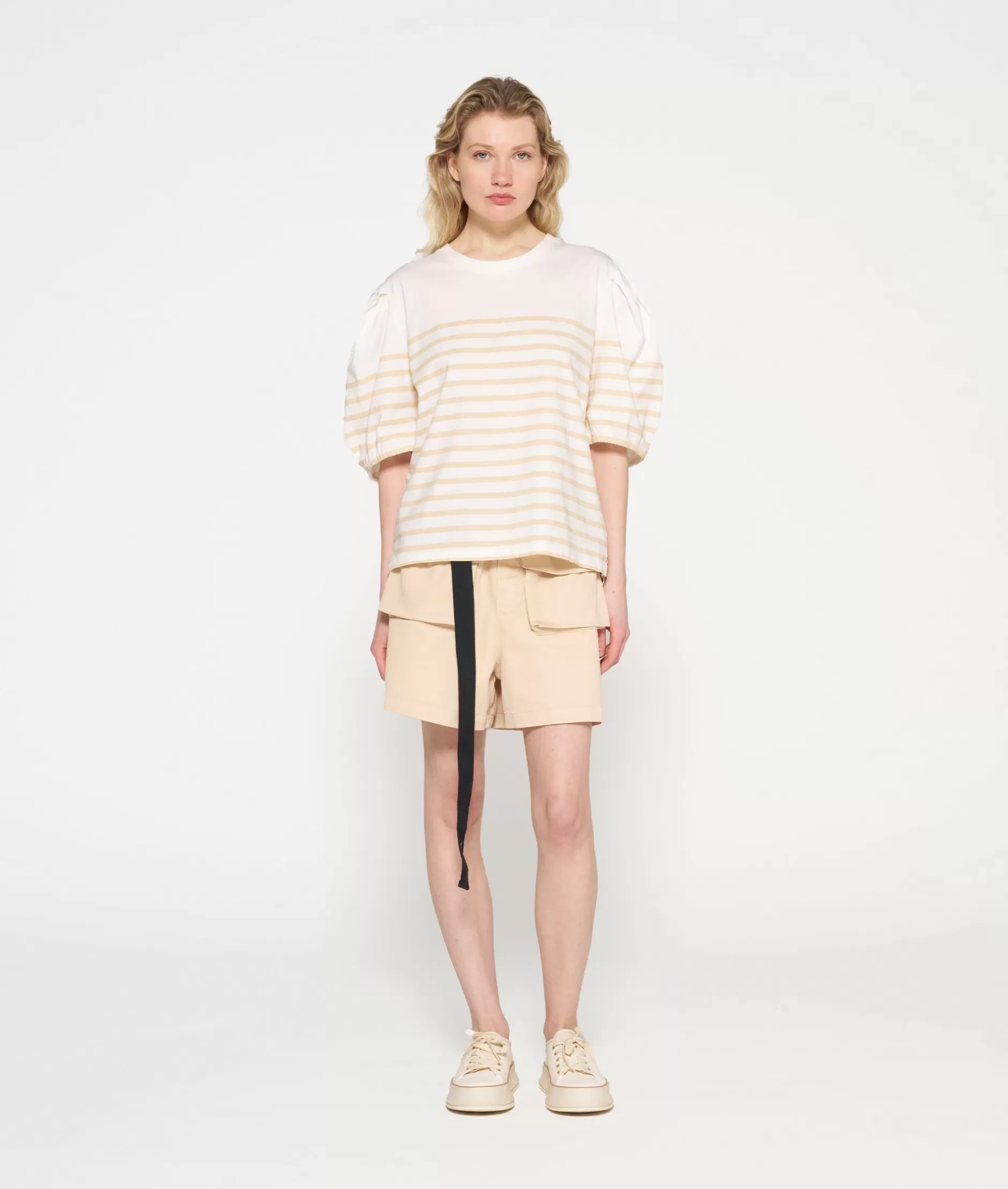 Damen 10DAYS T-Shirts>Balloon Sleeve Tee Stripes