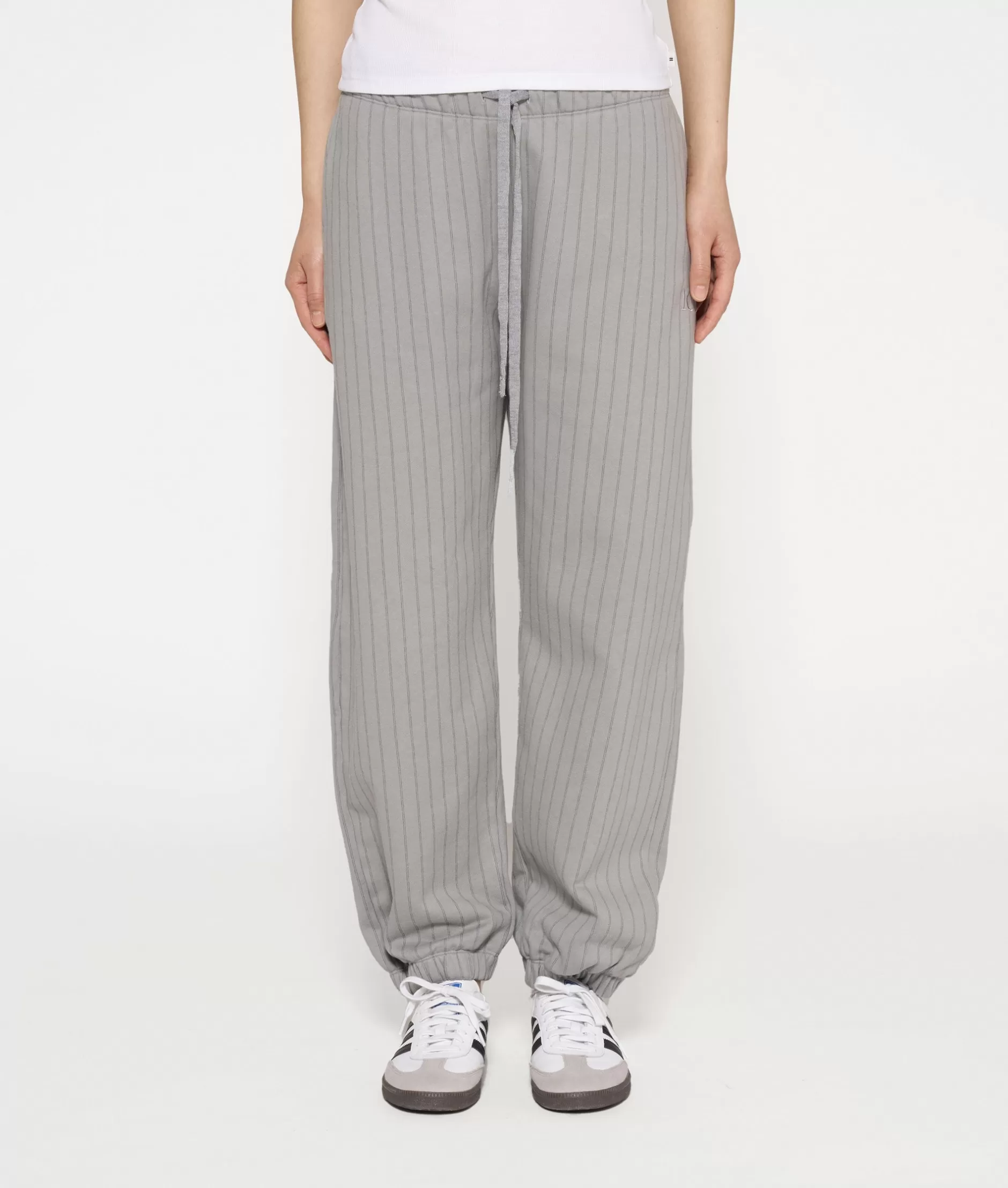 Damen 10DAYS Hosen>Bar Jogger Pinstripe Brushed