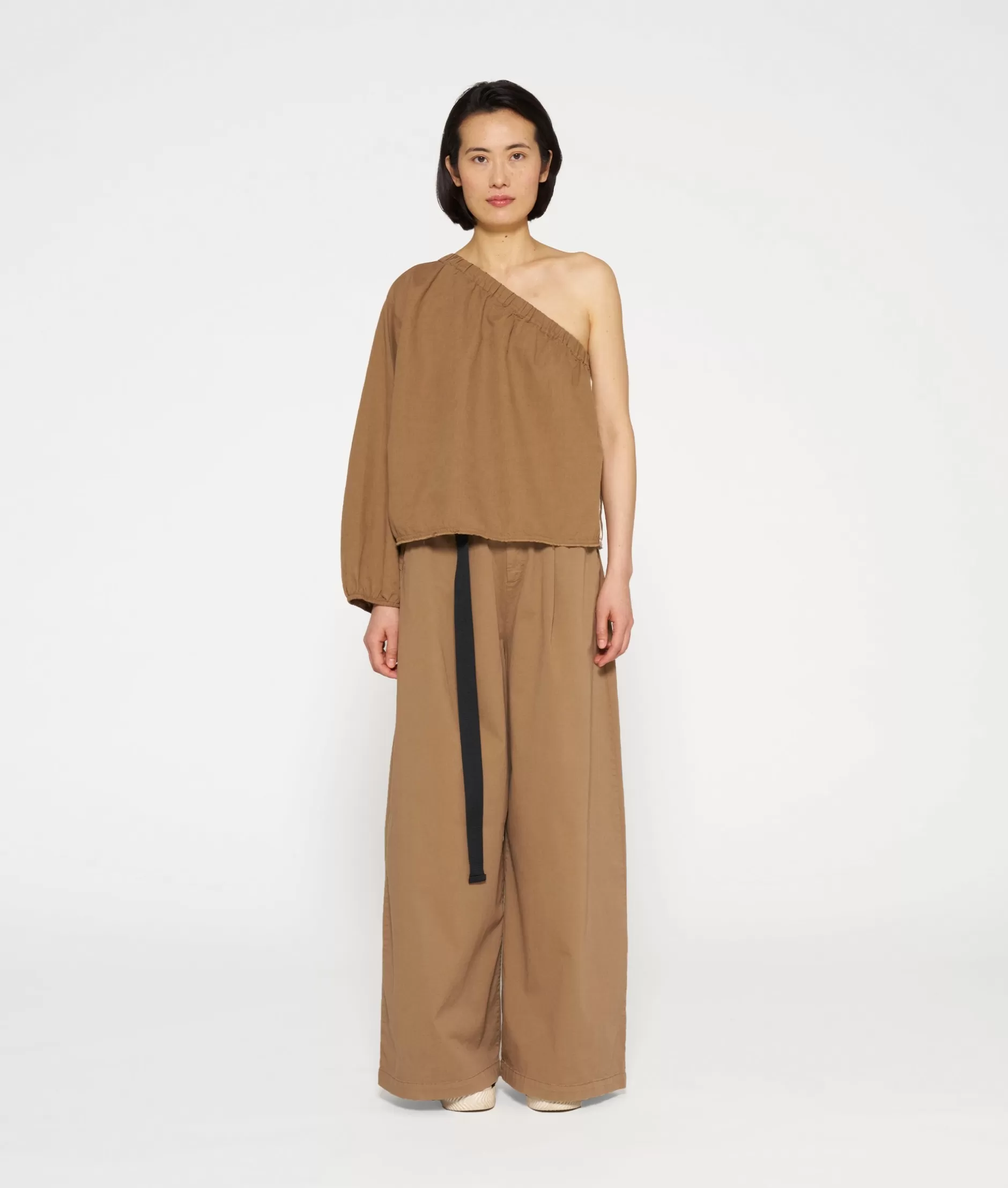 Damen 10DAYS Hosen>Belted Wide Leg Pants Twill