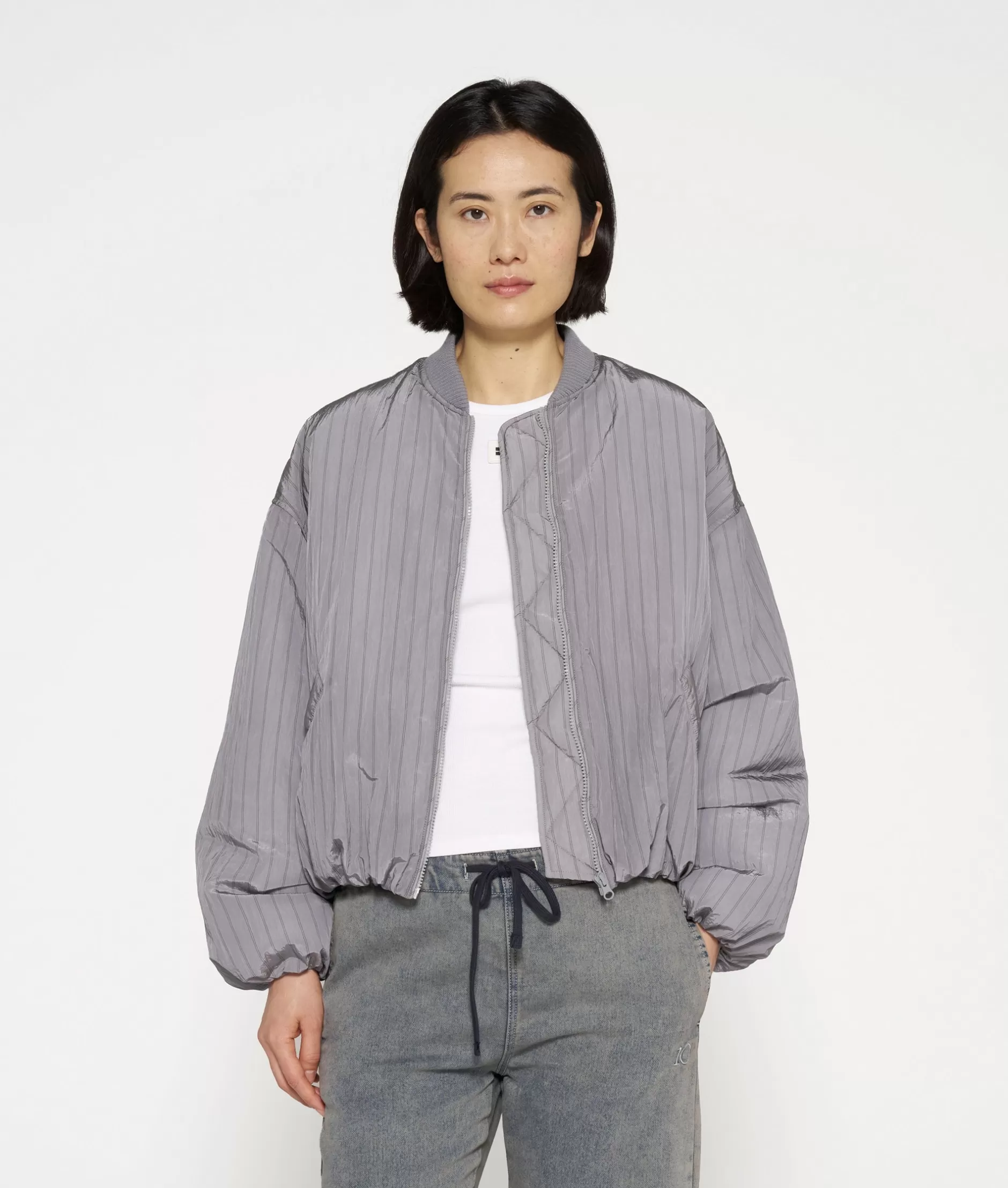 Damen 10DAYS Jacken>Bomber Jacket Pinstripe