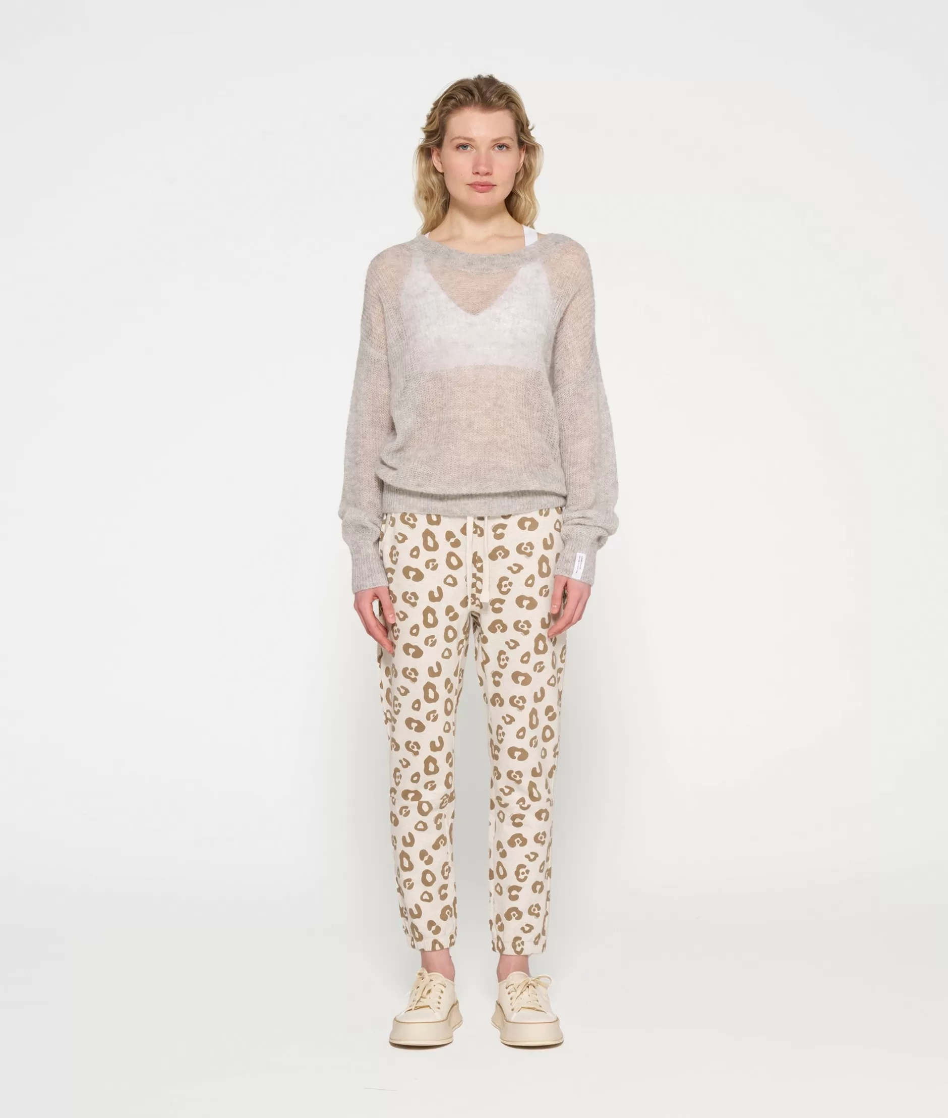 Damen 10DAYS Hosen>Cropped Jogger Leopard