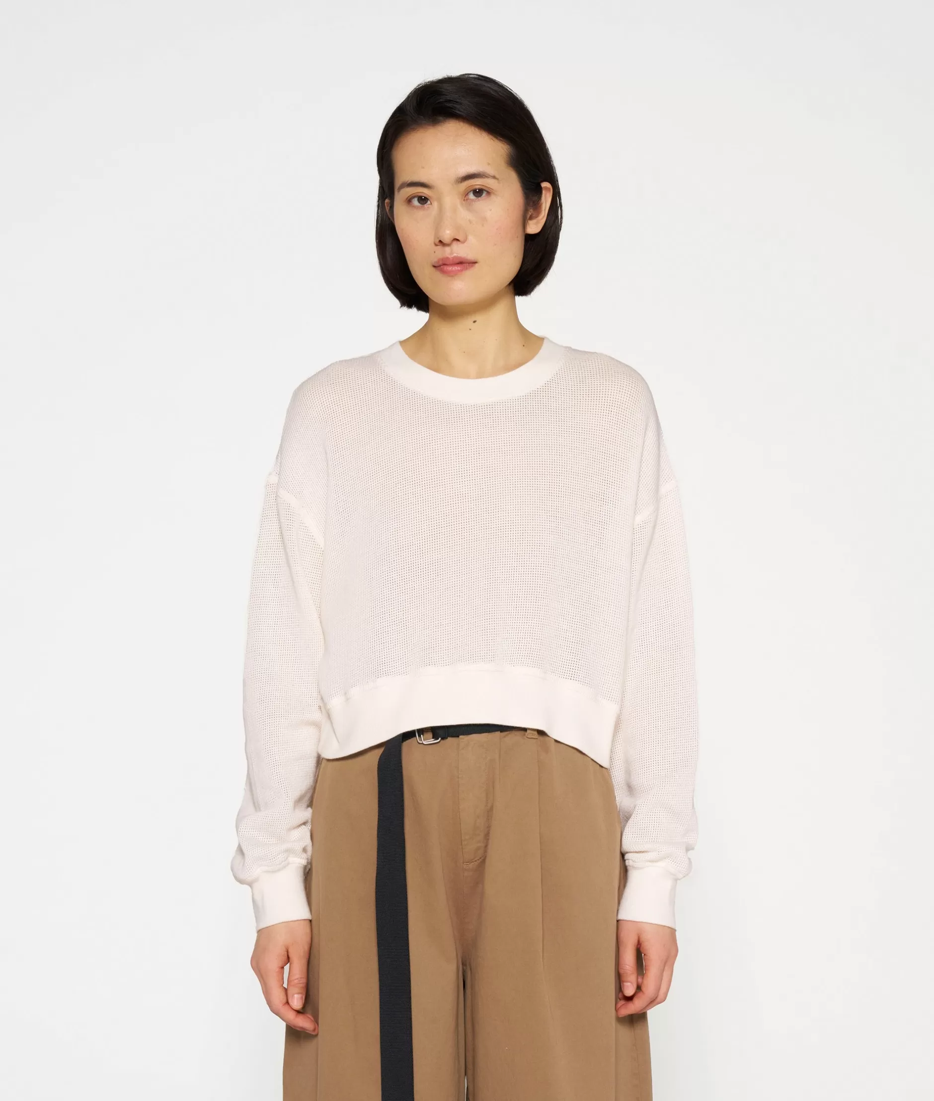 Damen 10DAYS Sweatshirts>Cropped Sweater Mesh