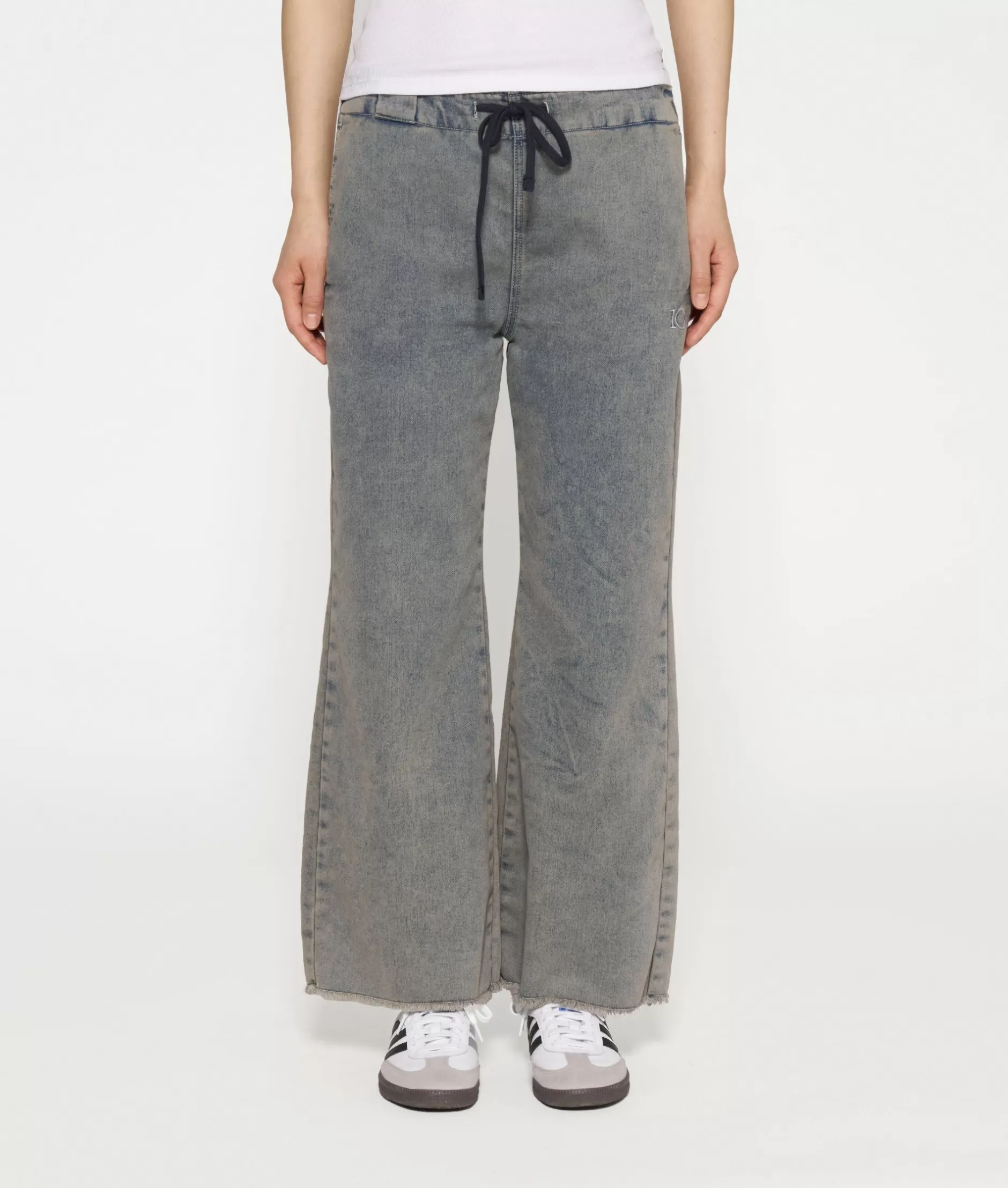 Damen 10DAYS Hosen>Flared Jogger Jog Denim