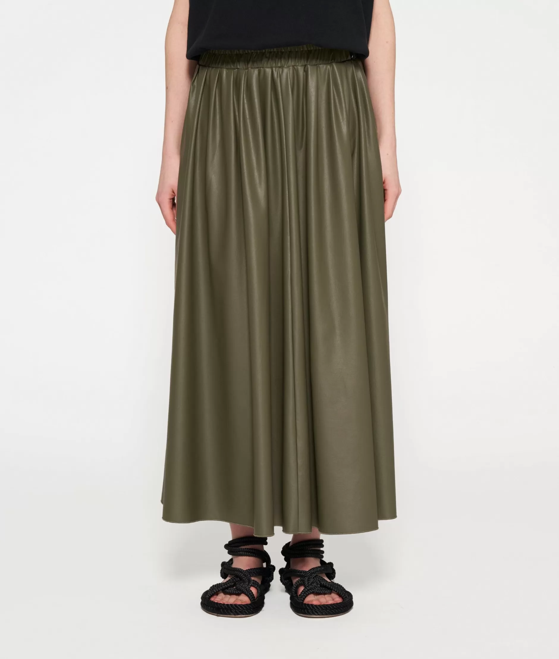 Damen 10DAYS Röcke>Leather Look Pleated Skirt