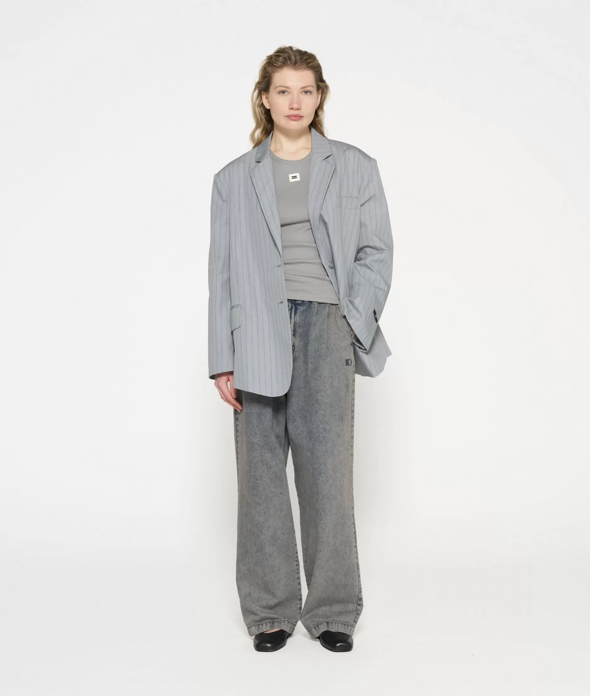 Damen 10DAYS Blazer>Oversized Pinstripe Blazer