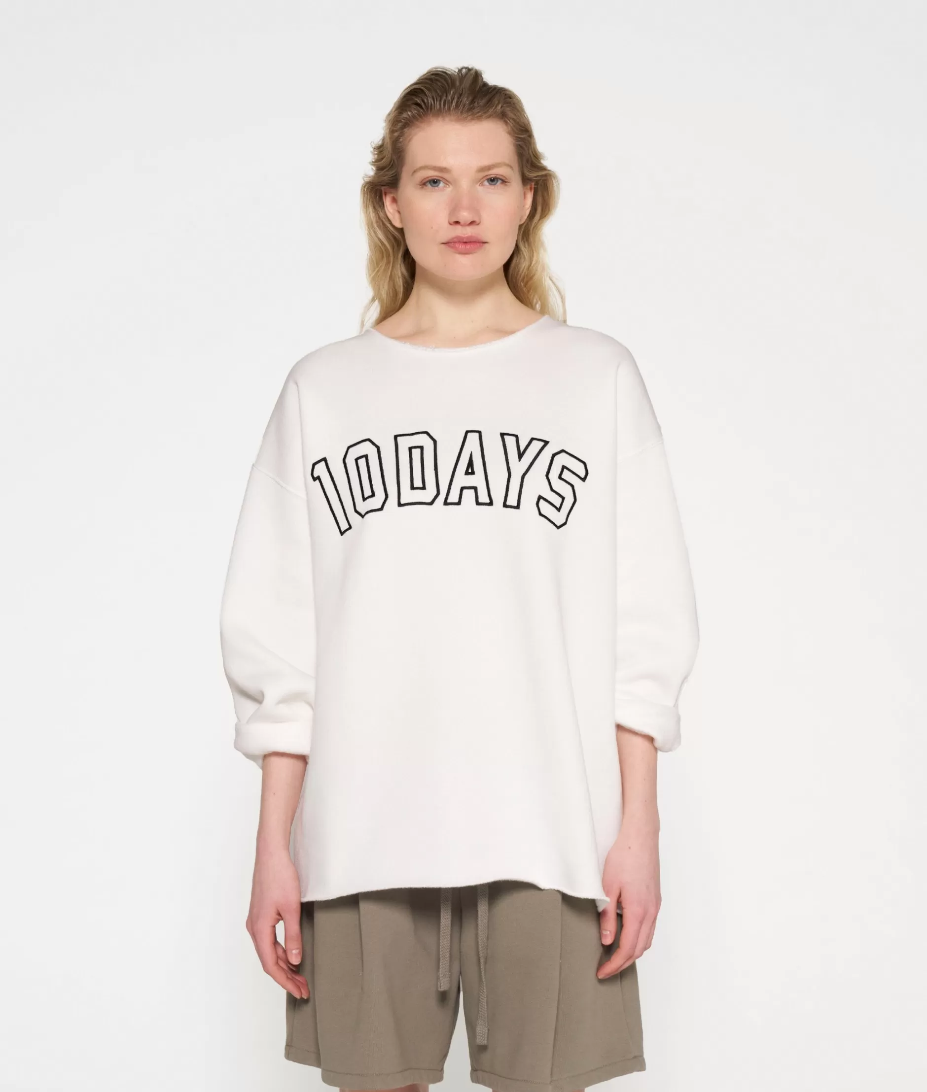 Damen 10DAYS Sweatshirts>Raw Edge Statement Sweater