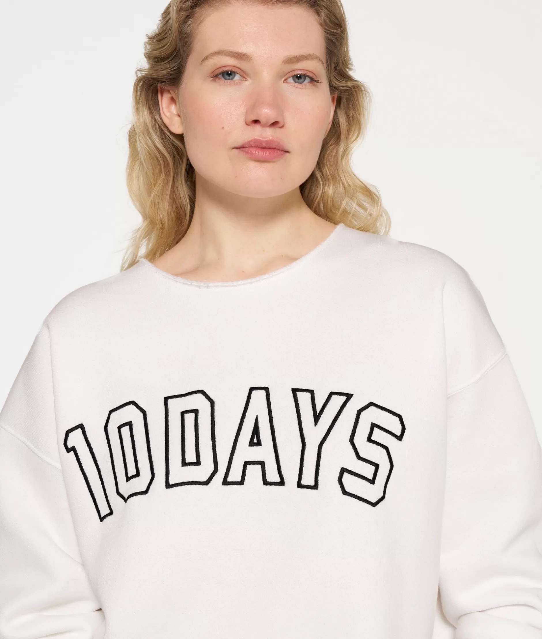 Damen 10DAYS Sweatshirts>Raw Edge Statement Sweater