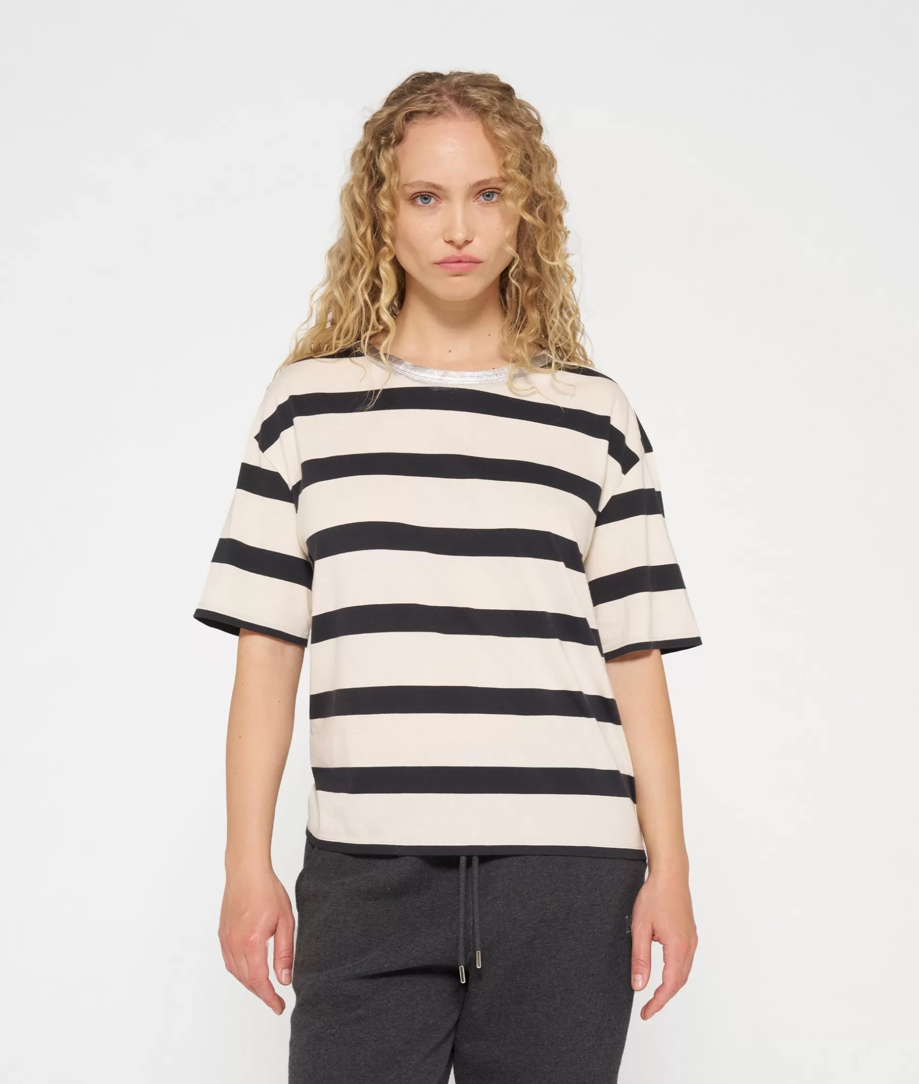 Damen 10DAYS T-Shirts>Short Sleeve Tee Stripe