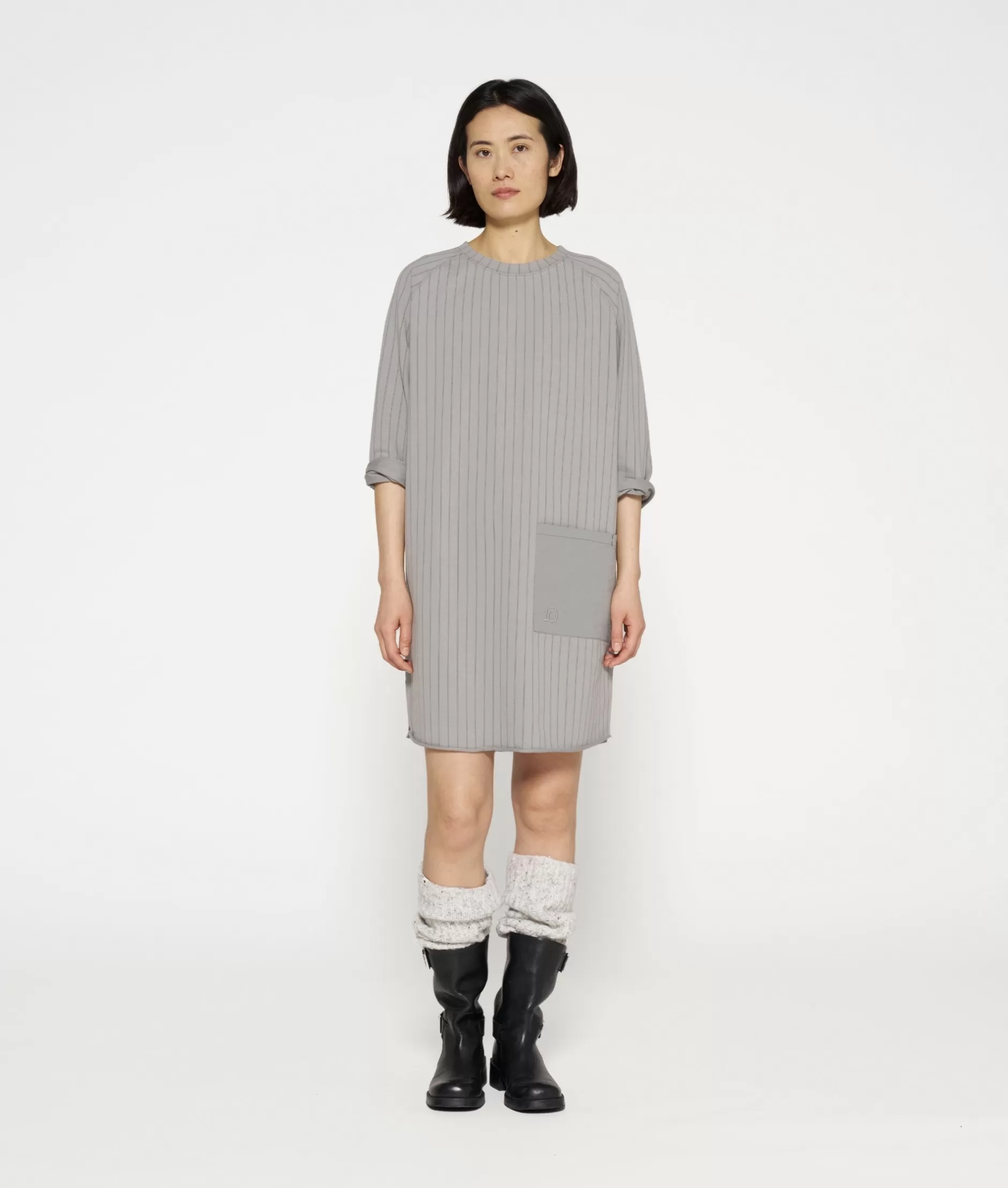 Damen 10DAYS Kleider>Sweat Dress Pinstripe