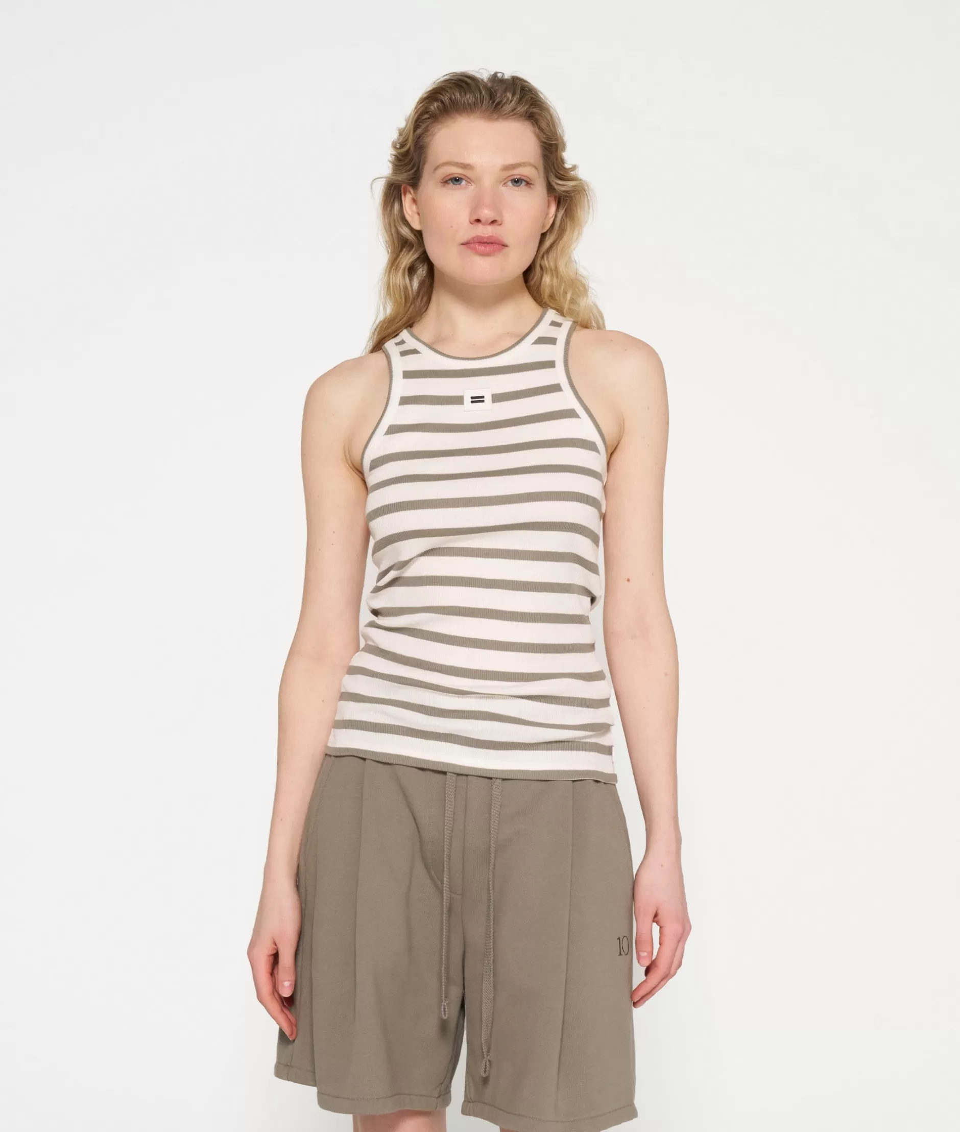 Damen 10DAYS Tops>Tank Top Rib Stripes