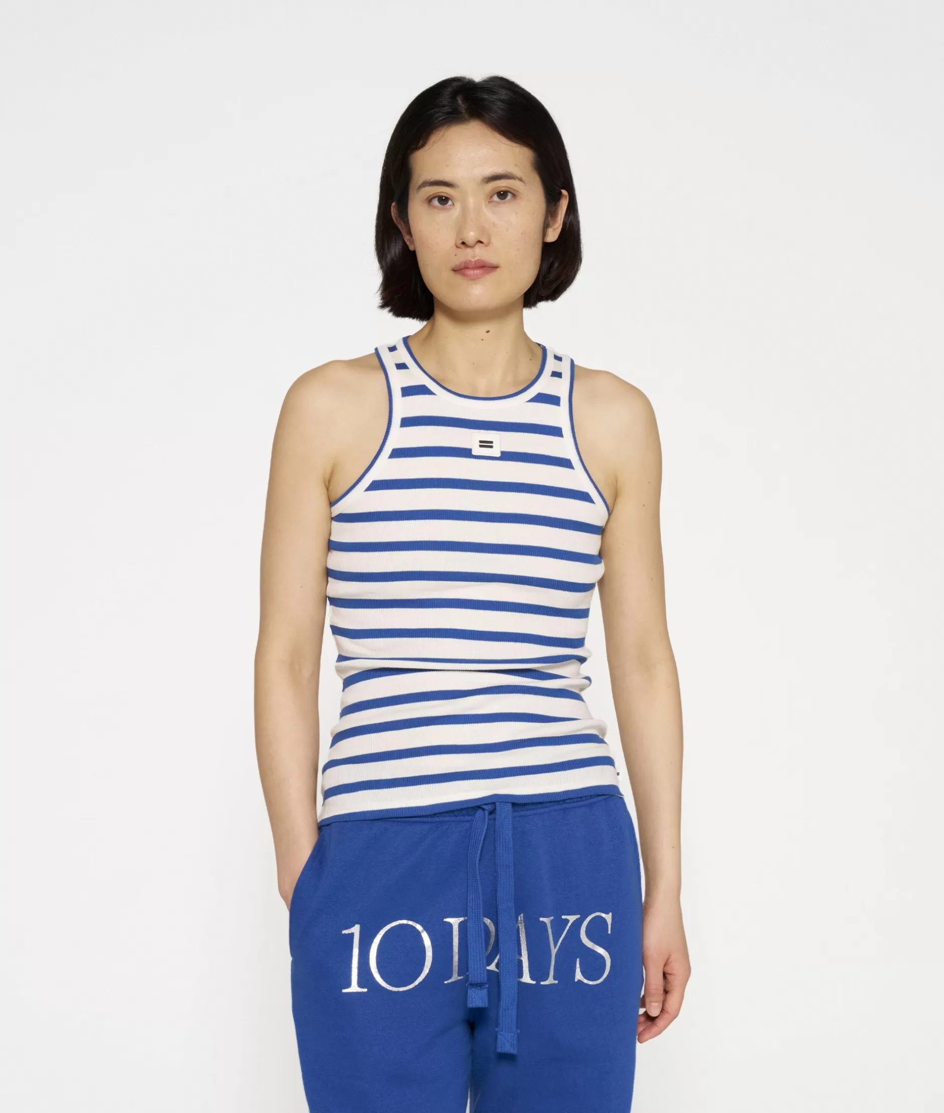 Damen 10DAYS Tops>Tank Top Rib Stripes