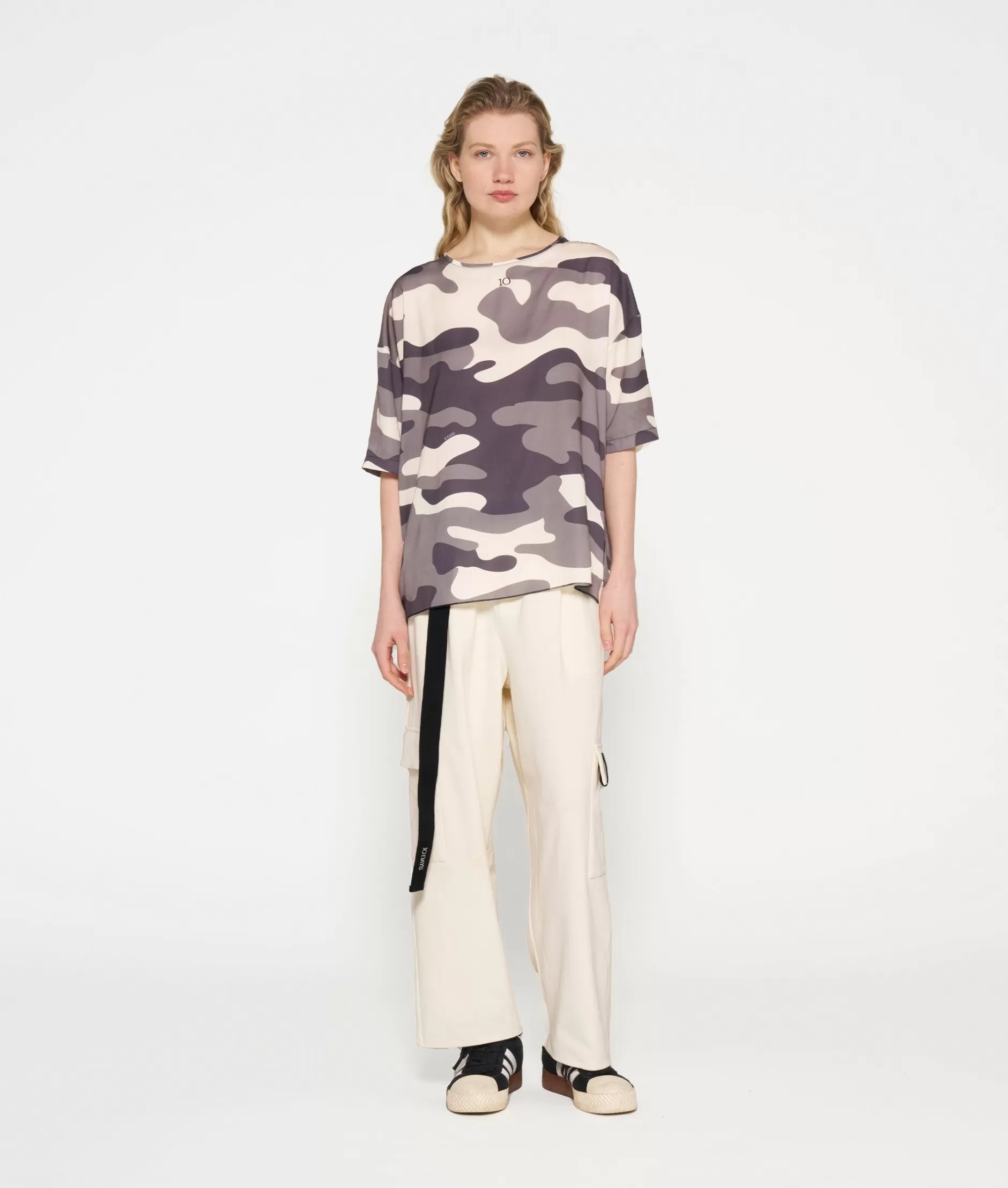 Damen 10DAYS Blusen>Tee Blouse Camo