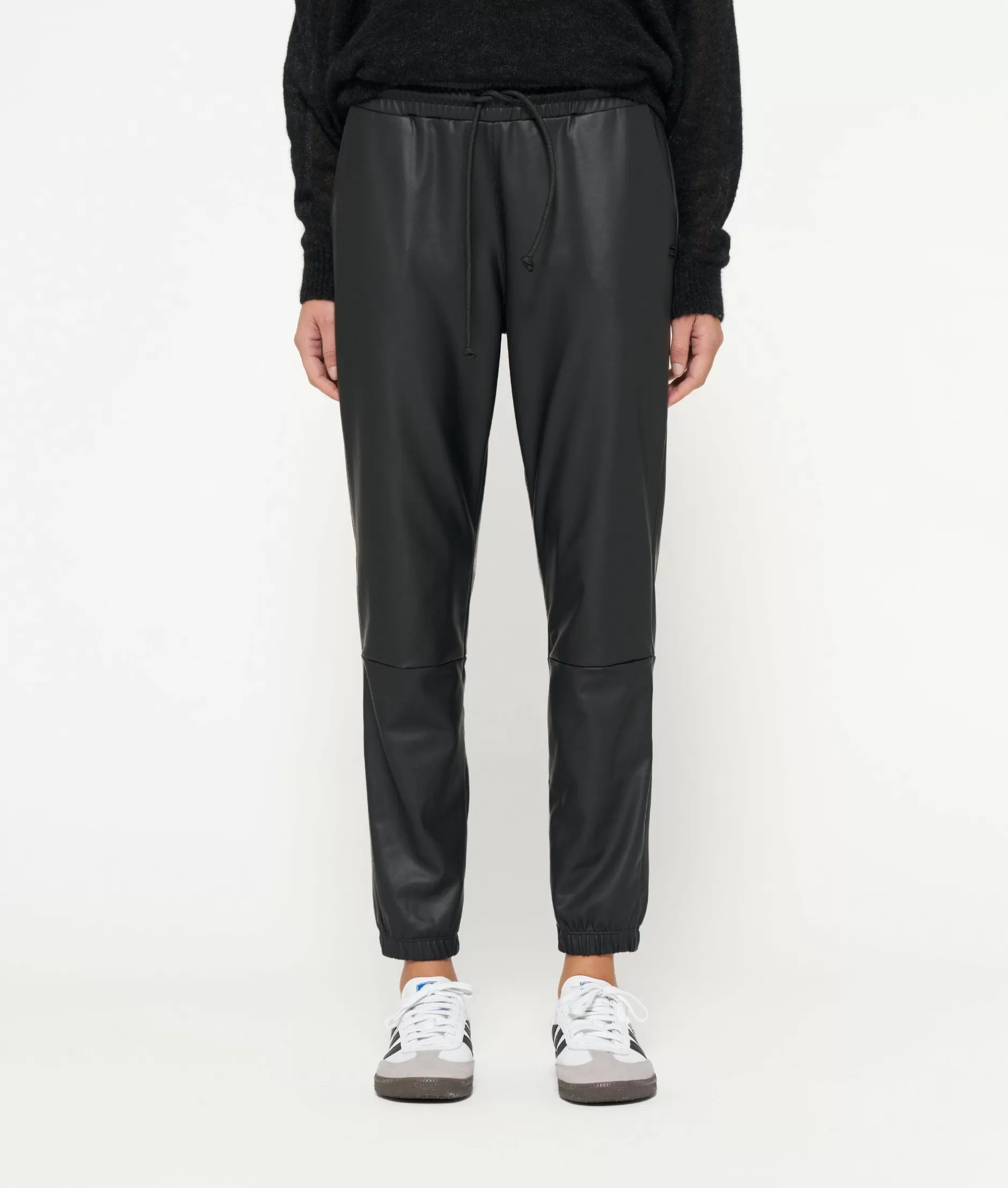 Damen 10DAYS Hosen>THE LEATHERLOOK CROPPED JOGGER