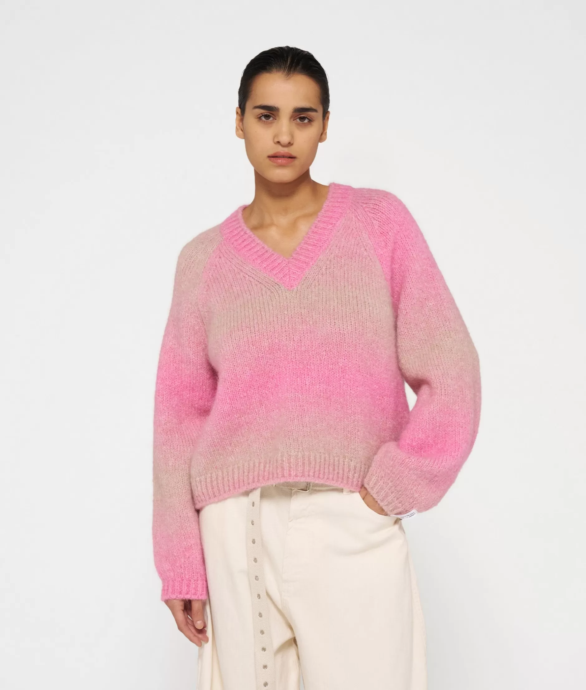 Damen 10DAYS Pullover>V-neck Sweater Gradient Knit