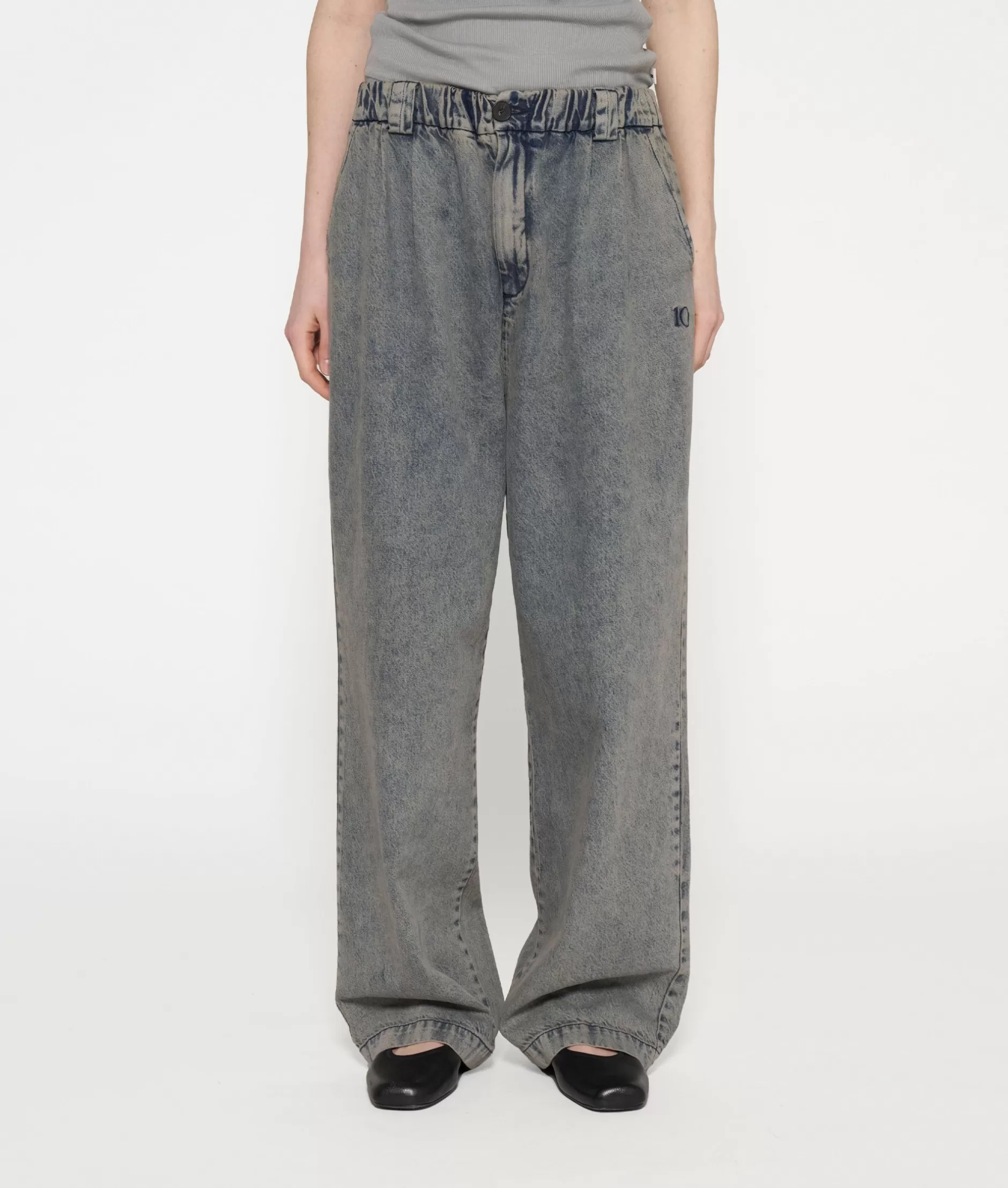 Damen 10DAYS Hosen>Wide Pants Flowy Denim